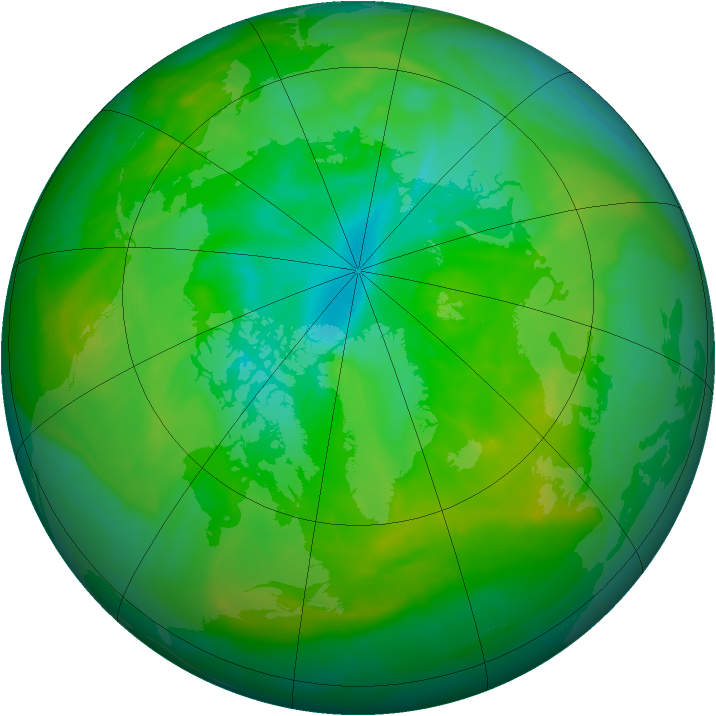 Arctic ozone map for 24 July 2015